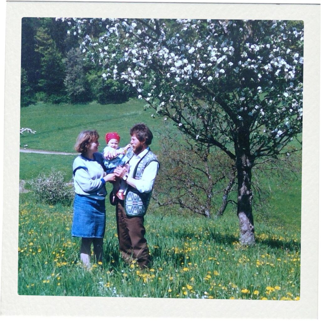 Lucia mit Mama und Papa